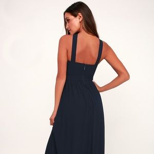 air of romance navy blue maxi dress